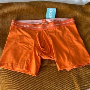 NWT JOR Orange Stretch Boxer Briefs with Elastic Waistband